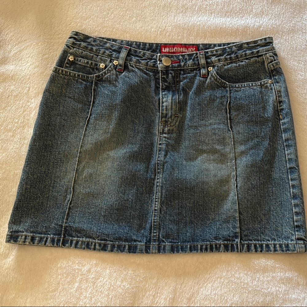 UNIONBAY Blue Casual Mini Skirt